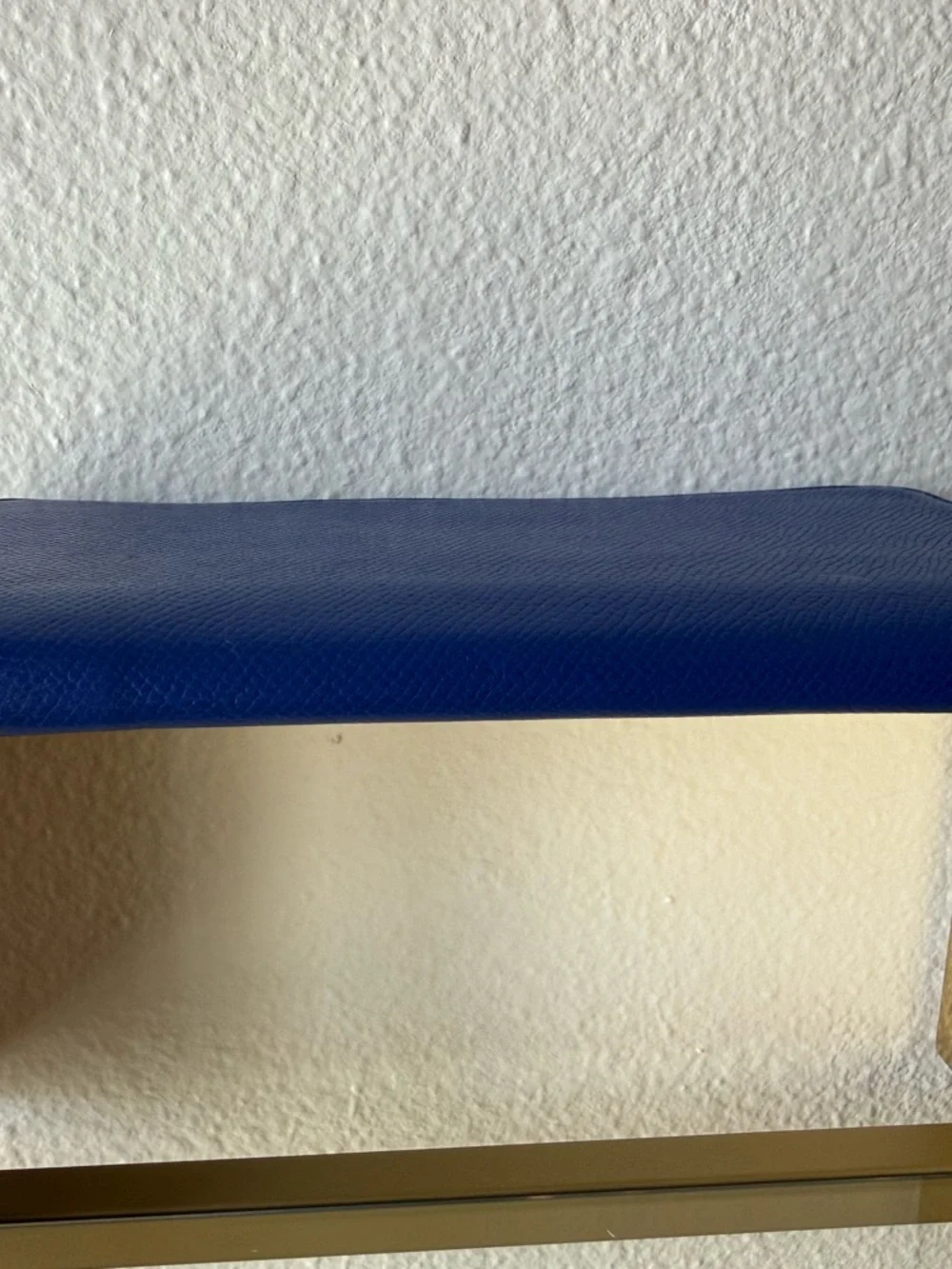 HERMES Blue Leather Zip Wallet Clutch - Picture 13 of 13